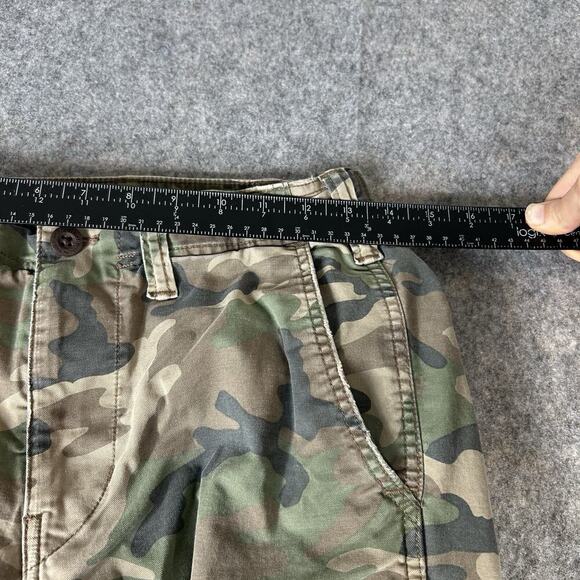 American Eagle Cargo Camouflage Pants Men's 28x28 Green Original Straight Flex - Picture 4 of 12